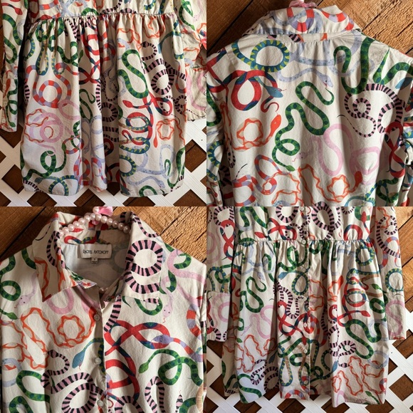 RARE Rachel Antonoff Prescott snake dress size 2 - Picture 4 of 16
